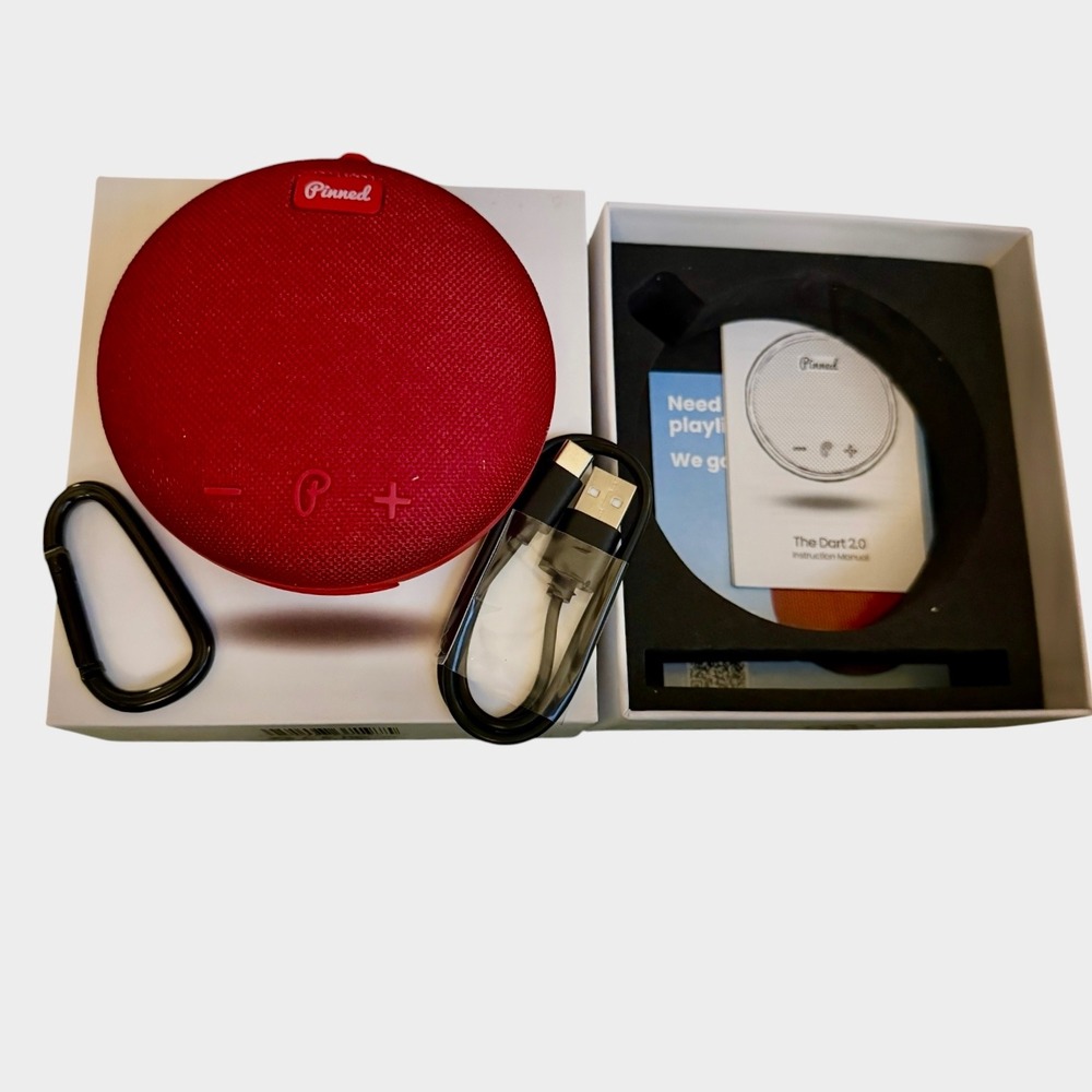 Pinned Dart 2.0 Magnetic Golf Speaker Red New In Box Bluetooth MSRP $65